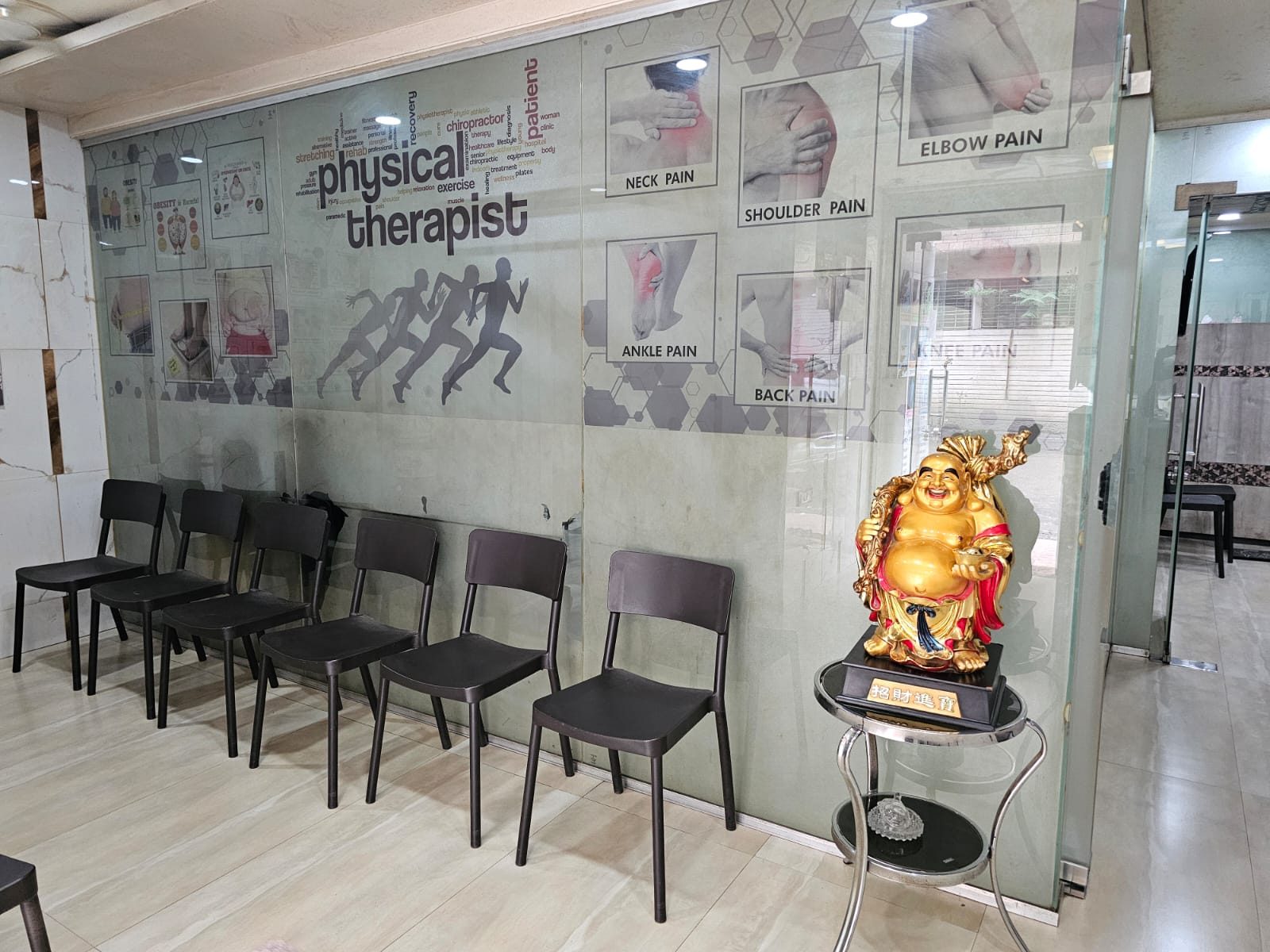 Patient waiting area at Mahadev Health Care Center