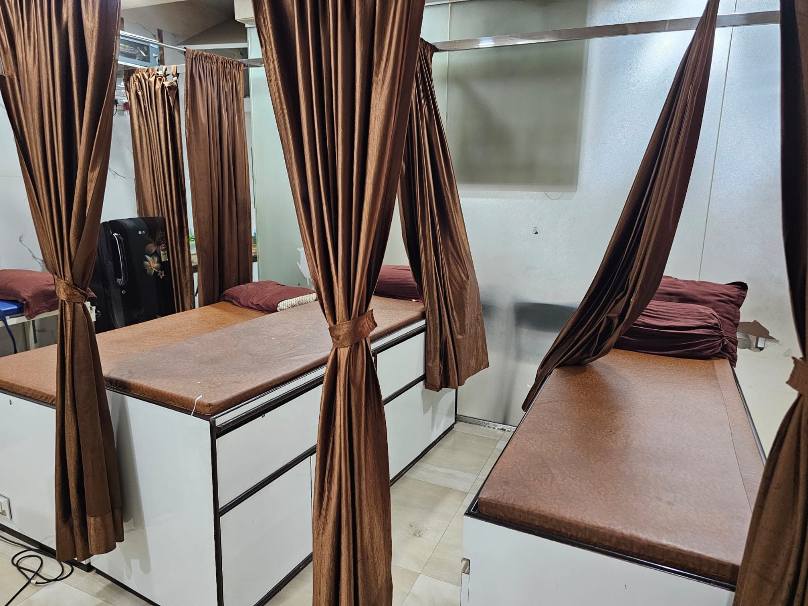 Treatment area with therapy beds at Mahadev Health Care Center